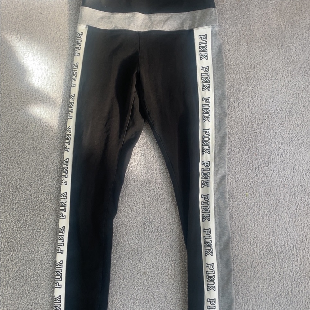 PINK Victoria's Secret Black and Gray legging